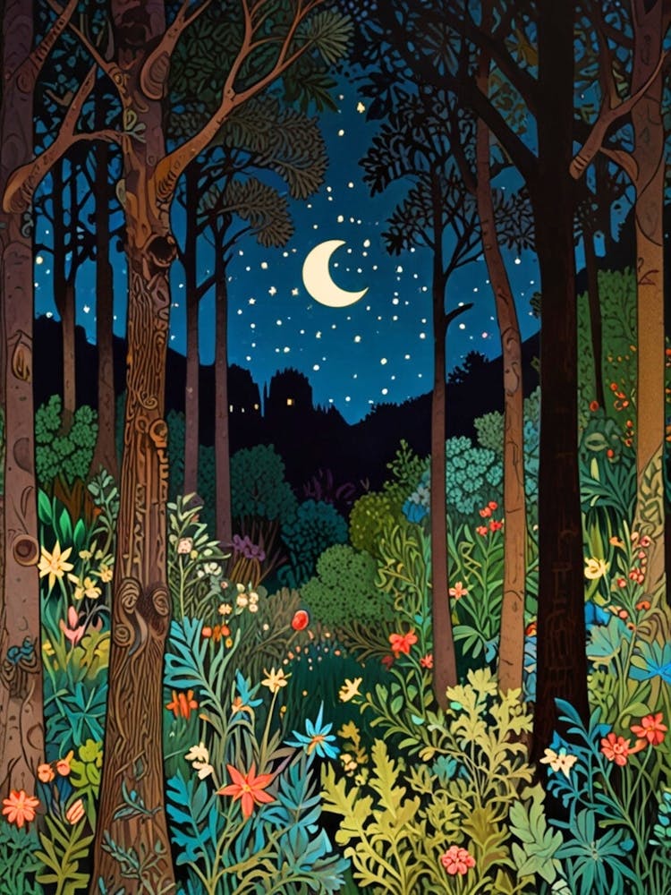 WILLIAM MORRIS Night In The Forest 6