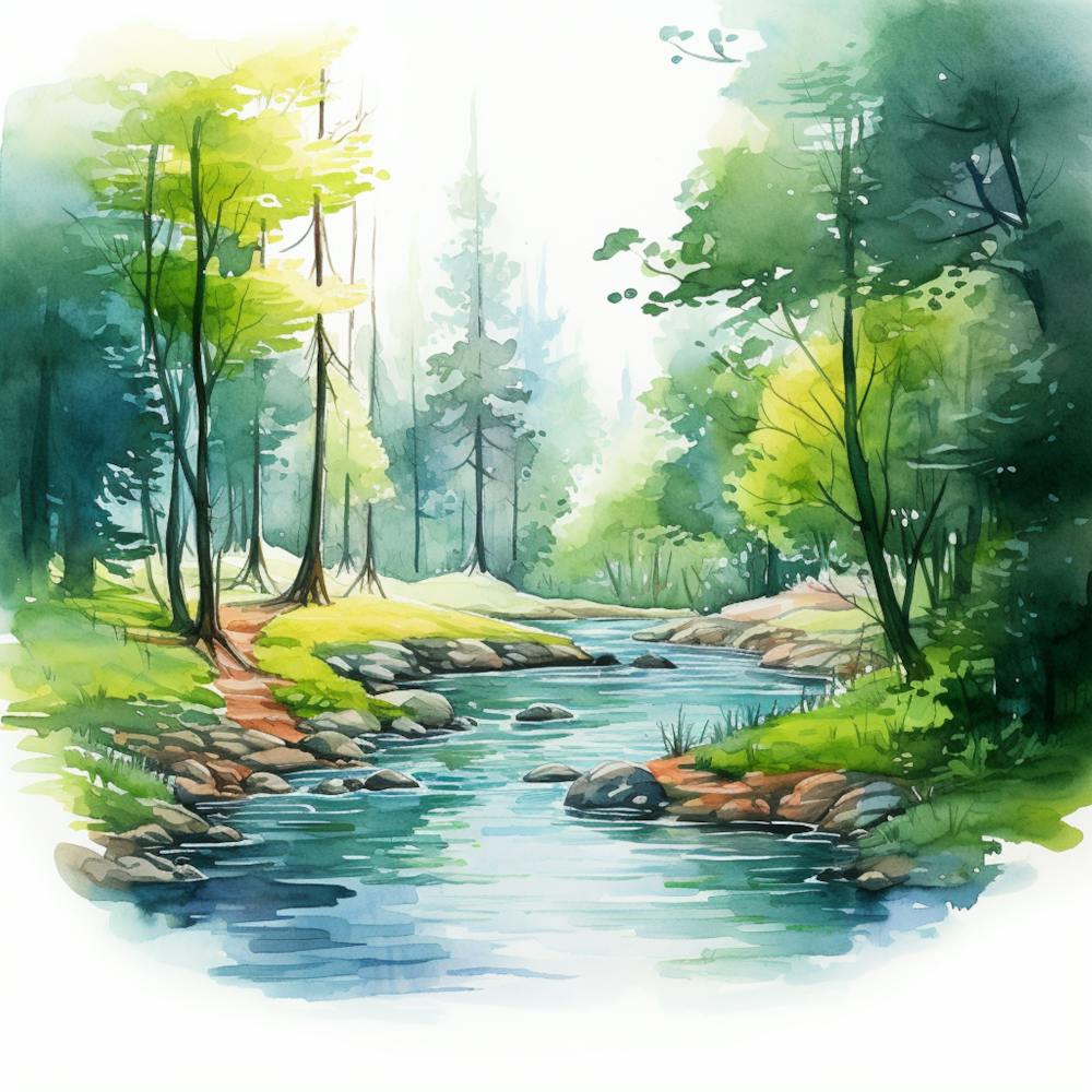 Watercolor Forest 1