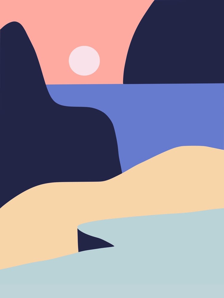 Vue de Plage Minimaliste