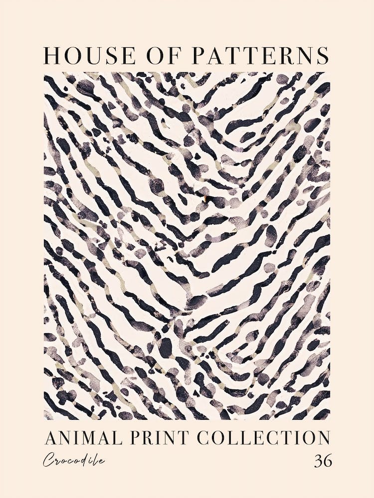 House Of Patterns Motif Imprimé Animal Crocodile 1