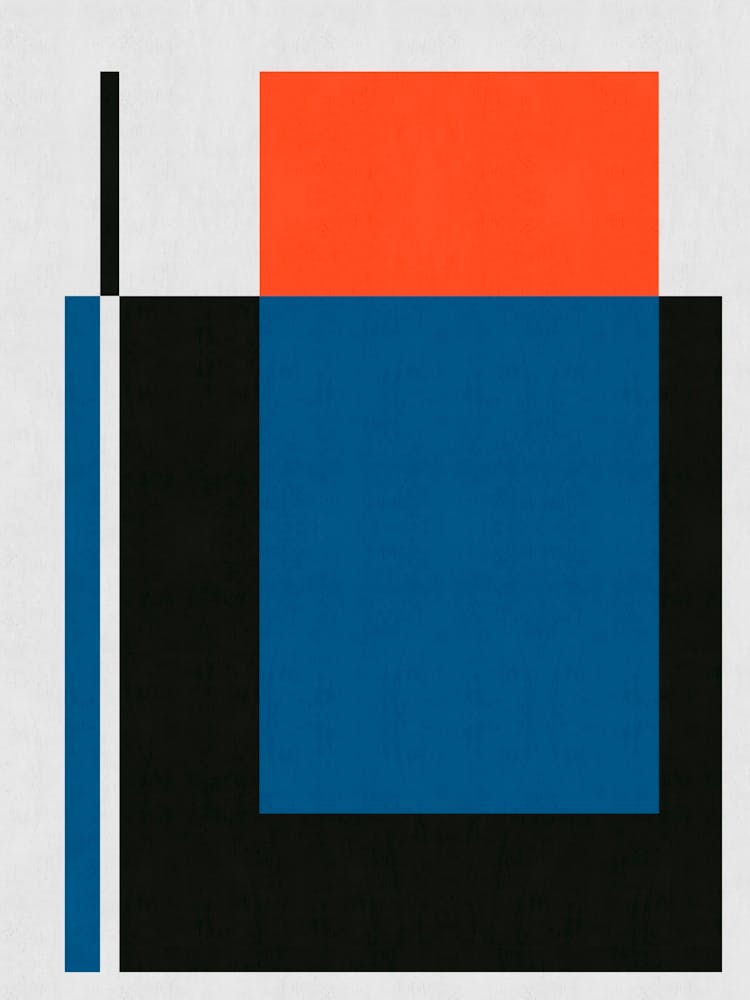 Blue and red geometry 3