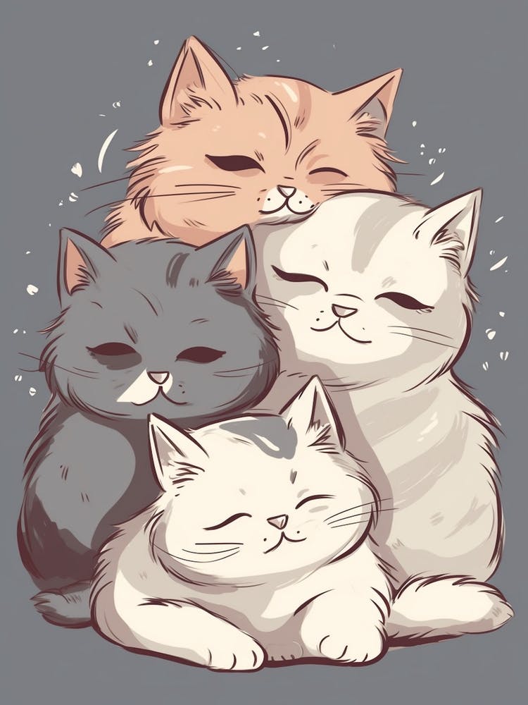 Cats Kawaii Illustration 3