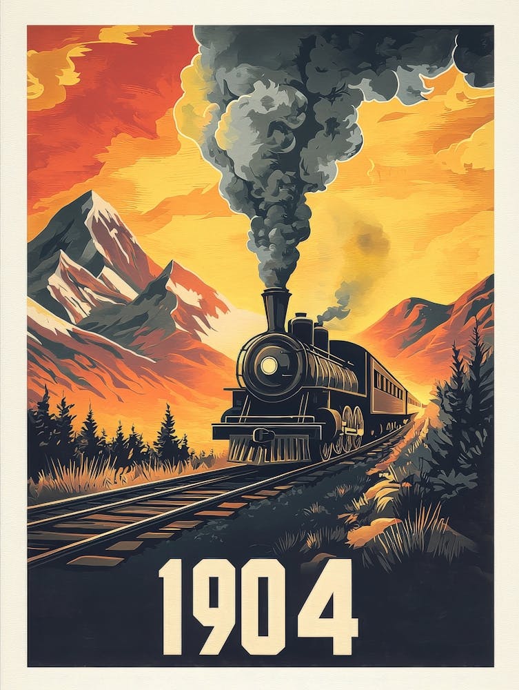 Aihrgdesign A Retro Poster Of A Steam Locomotive Traveling Th 0e80c41e Ac89 4bff 9ce9 052186e5b745 1