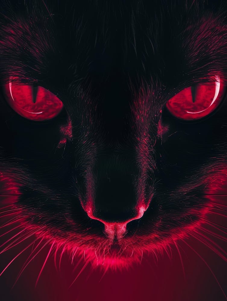 Cat With Red Eyes 3