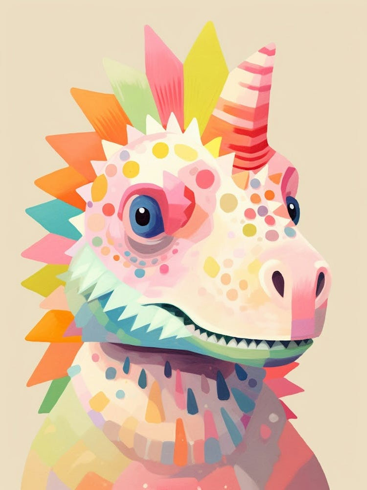 Colourful Dinosaur Pachycephalosaurus 2