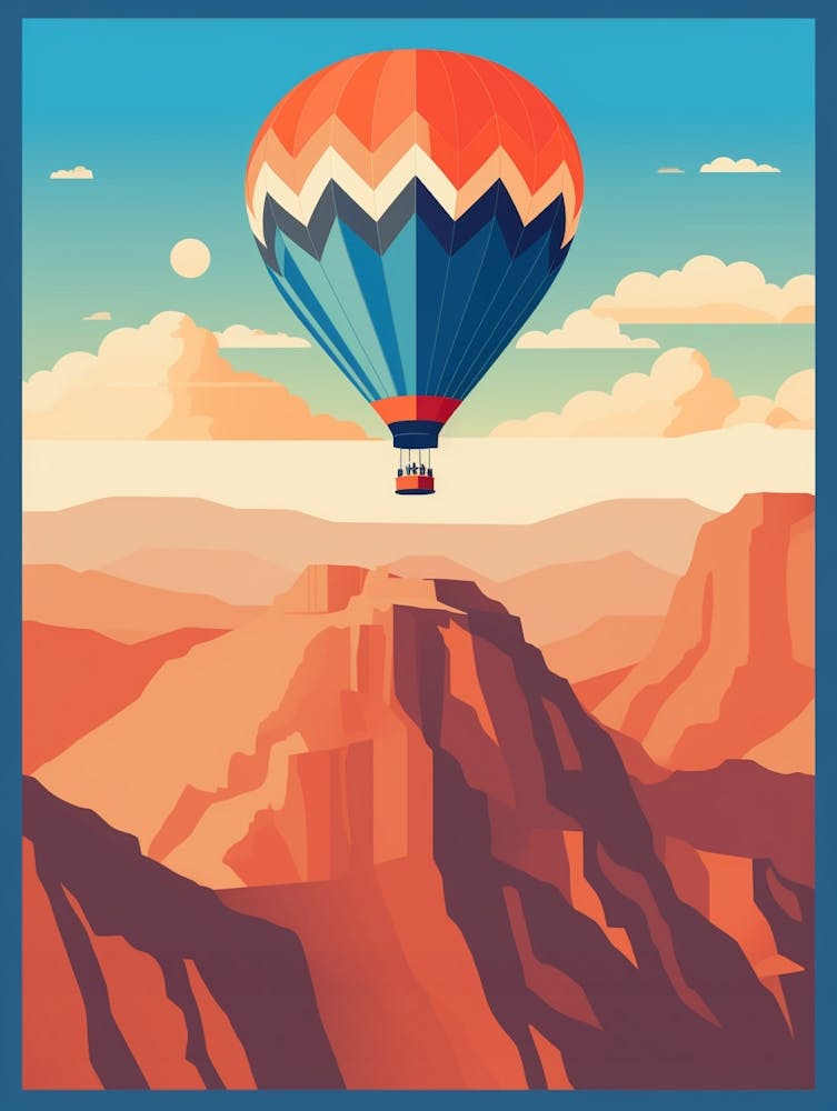 Hot Air Balloon Cappadocia Art Deco 1