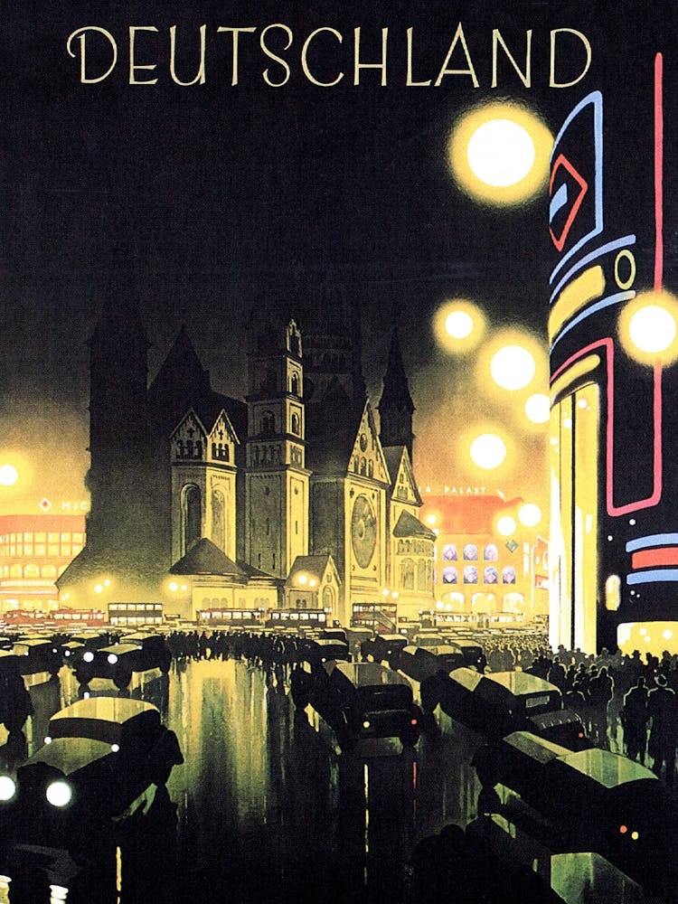 Deutchland, Berlin, Travel Poster From The Thirties