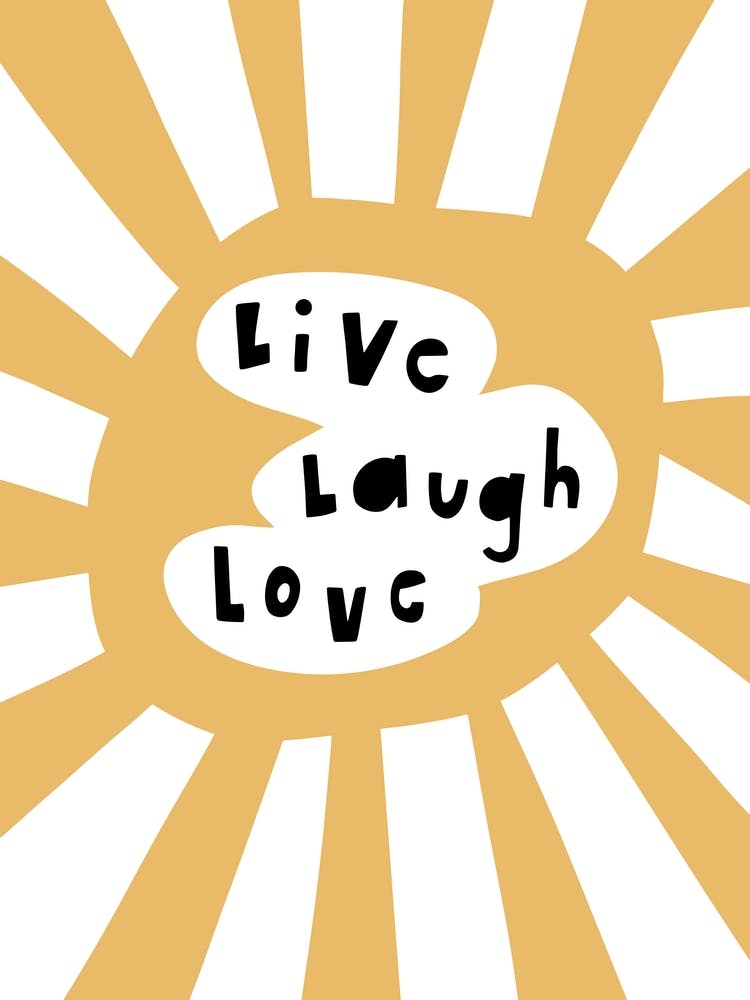 Live Laugh Love Jaune