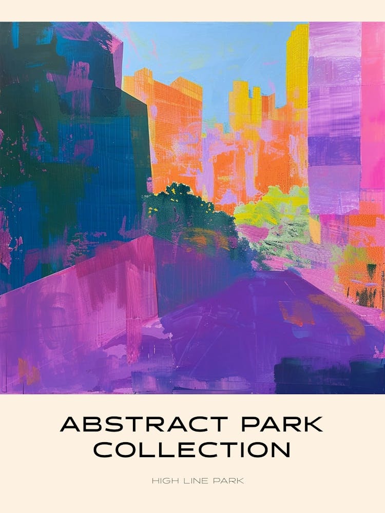 Abstract Park Collection Poster High Line Park New York City 3