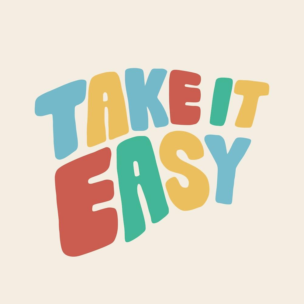 Take It Easy Colourful Square