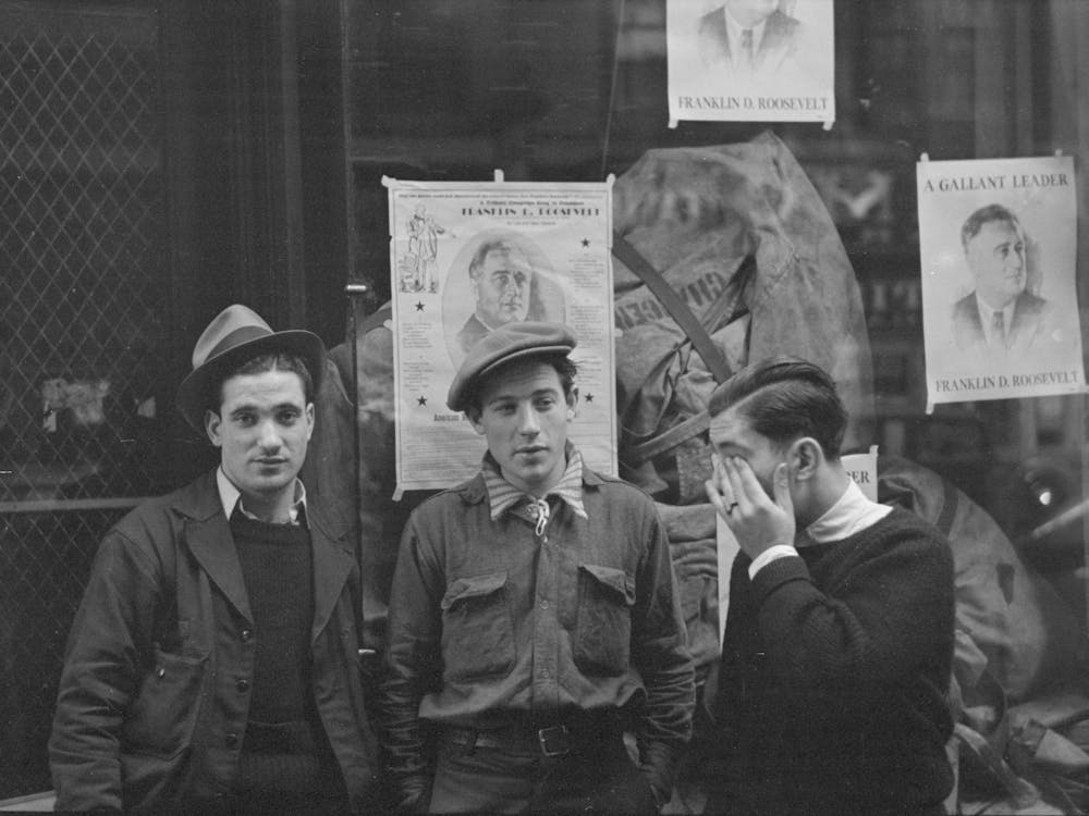 Street Scene At 38th Street And 7th Avenue, New York City By Russell Lee