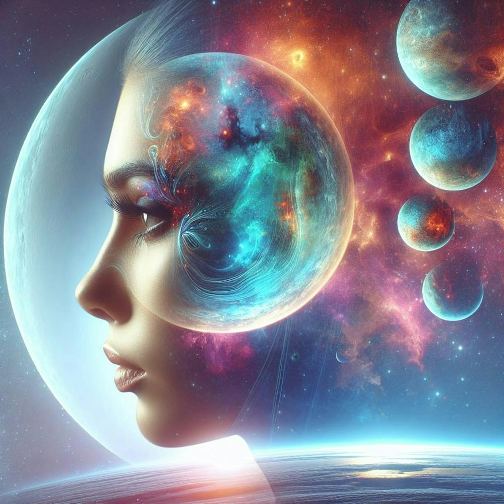 Space Portrait of a Woman- Gal-axy