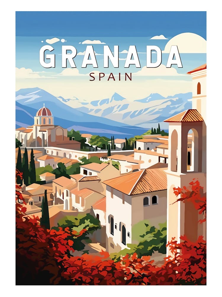 Granada Spain Costa Del Sol Druck