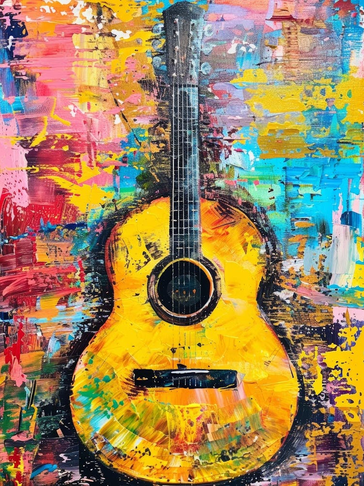 Guitar On Canvas