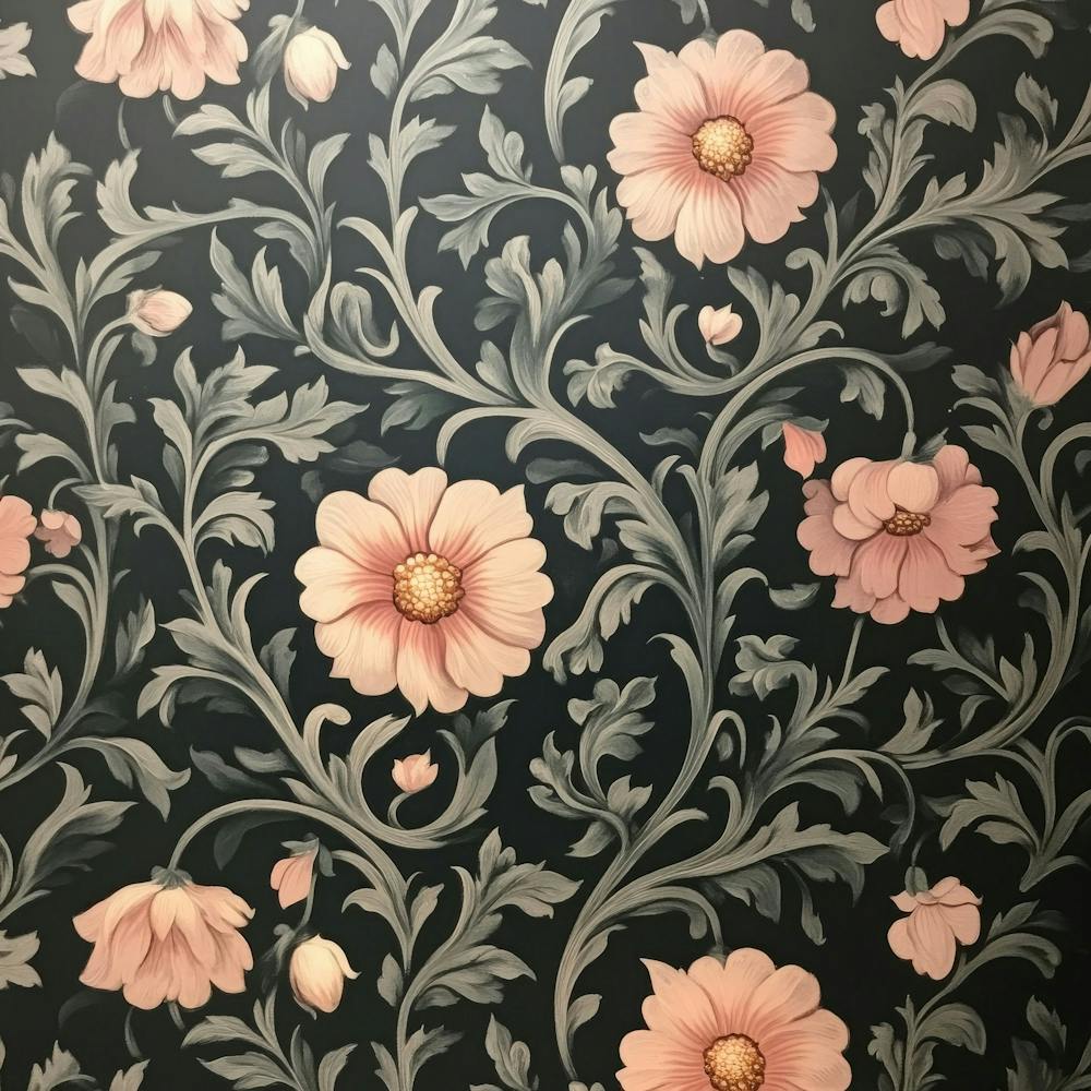 Pinke Blumen Tapetenkunst