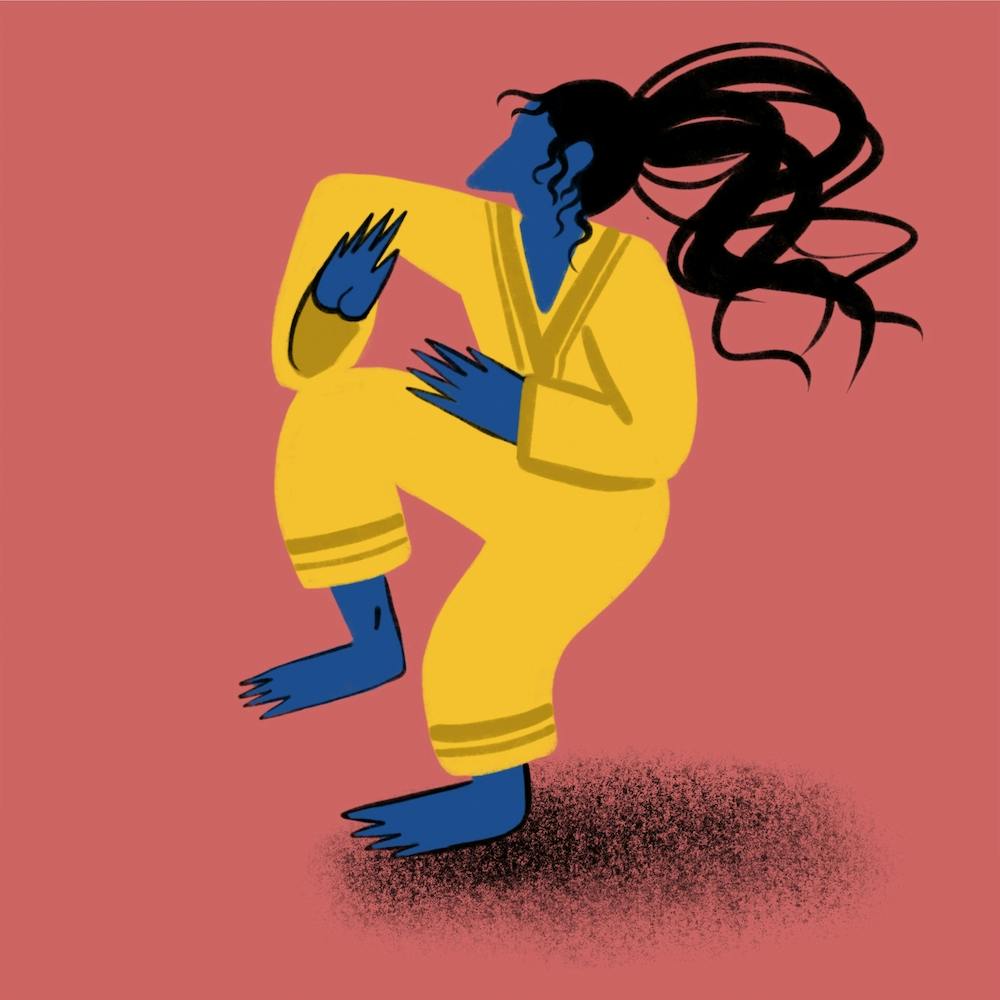 Tai Chi Mädchen Quadratisch