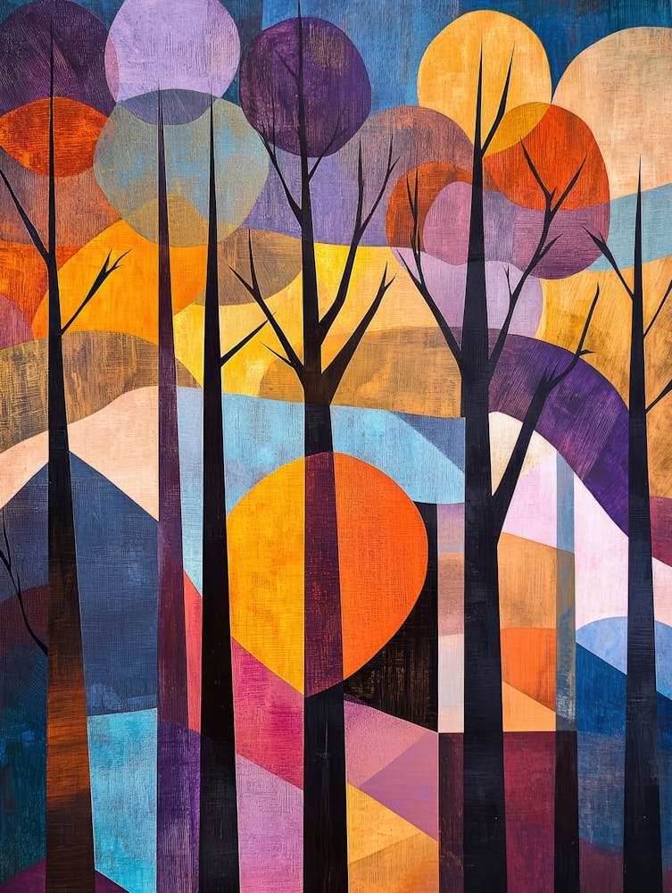 Trees At Sunset