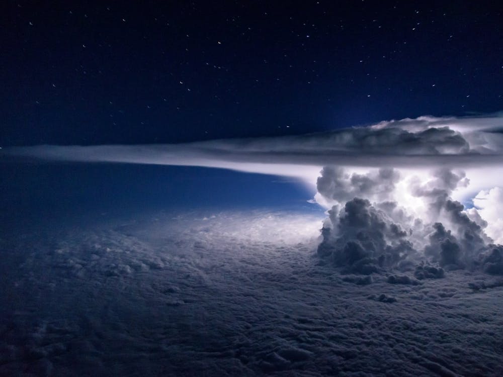 Lightning Cloud From Space