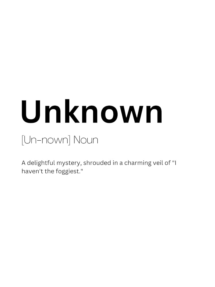 Unknown Definition Bedeutung