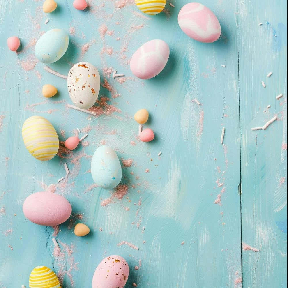 Easter Themed Banner Texture With Pastel Colors 4