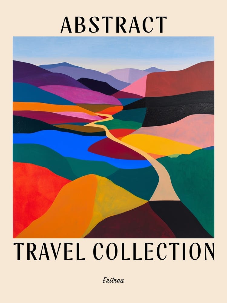 Abstract Travel Collection Poster Eritrea