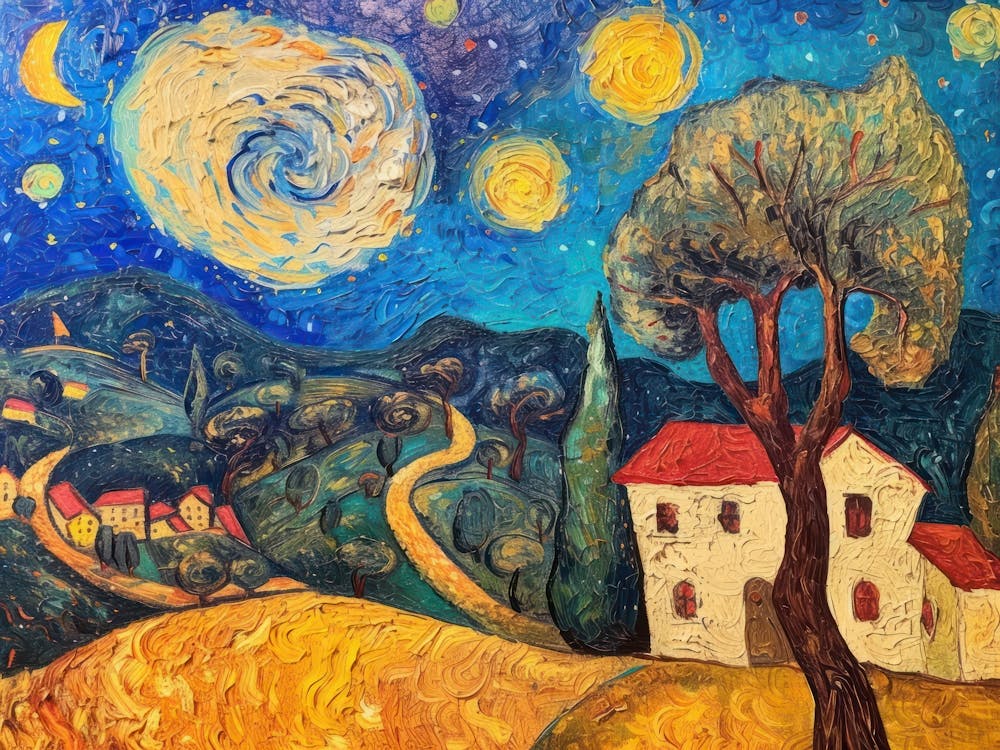 Zeitgenössisches Kunstwerk Inspiriert von Vincent Van Gogh 10