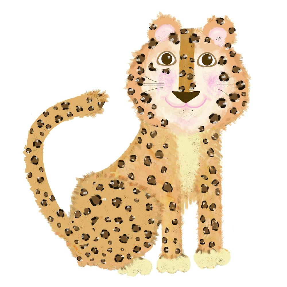 Sweet Sitting Leopard 1