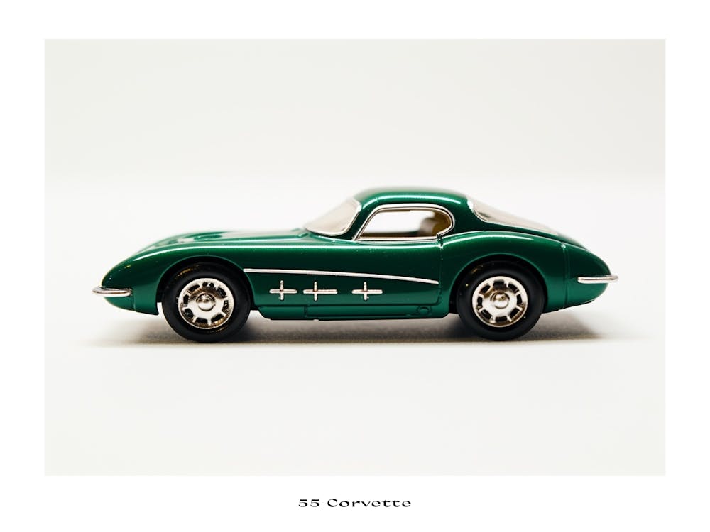 Toy Car 55 Corvette Green 2 Poster