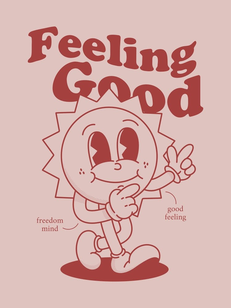 Retro Wall Art Retro Prints Home Decor Retro Print Illustration Retro Decor Png Retro Feeling Good