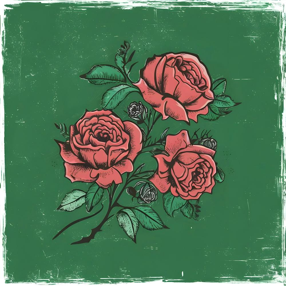 Branch With Flowers Roses Isolated Vintage Grunge Ylvbijsdtvu1u Bf8slbww Kv4a2wp Q52ledg0175kdw (1)