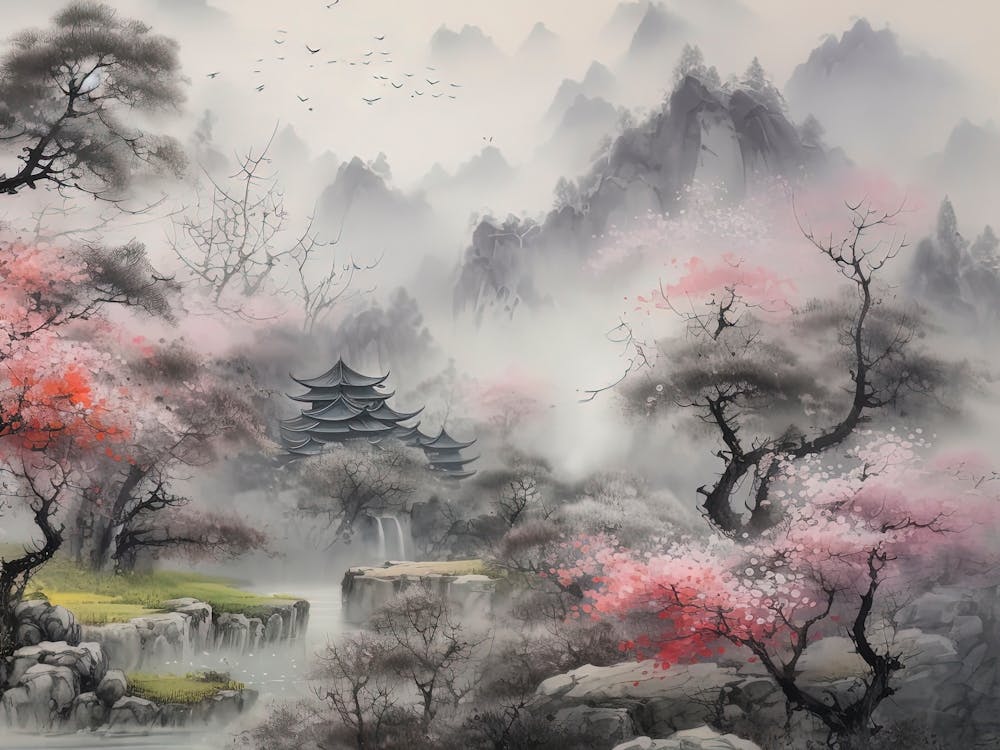 Asiatisches Landschaftsgemälde 12