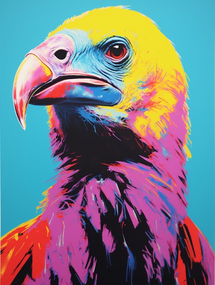 Andy Warhol Style Bird Vulture 2