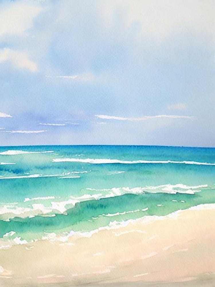 Negril Beach 2, Jamaica Watercolour