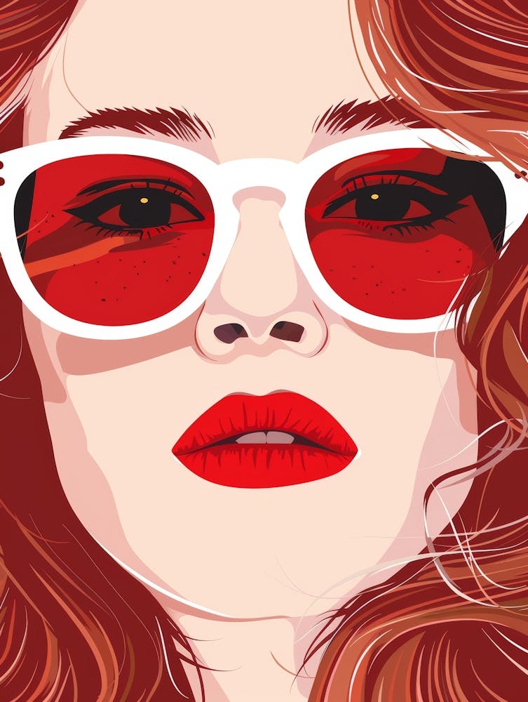 Illustration Of A Woman In Sunglasses 2