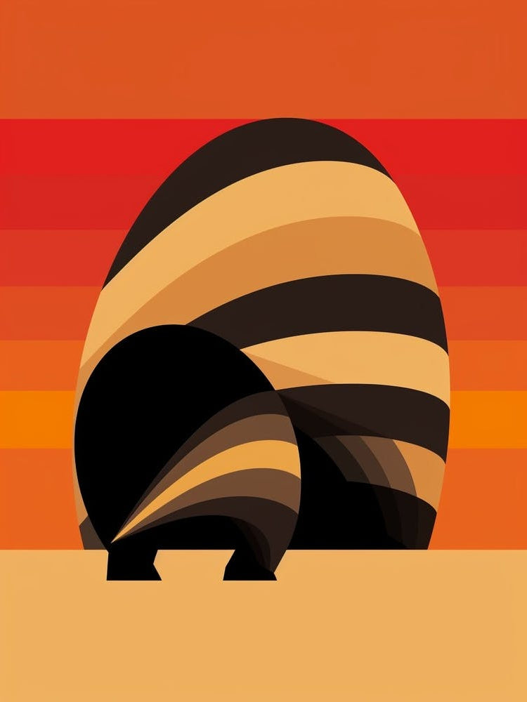 Armadillo Minimalist Abstract 2