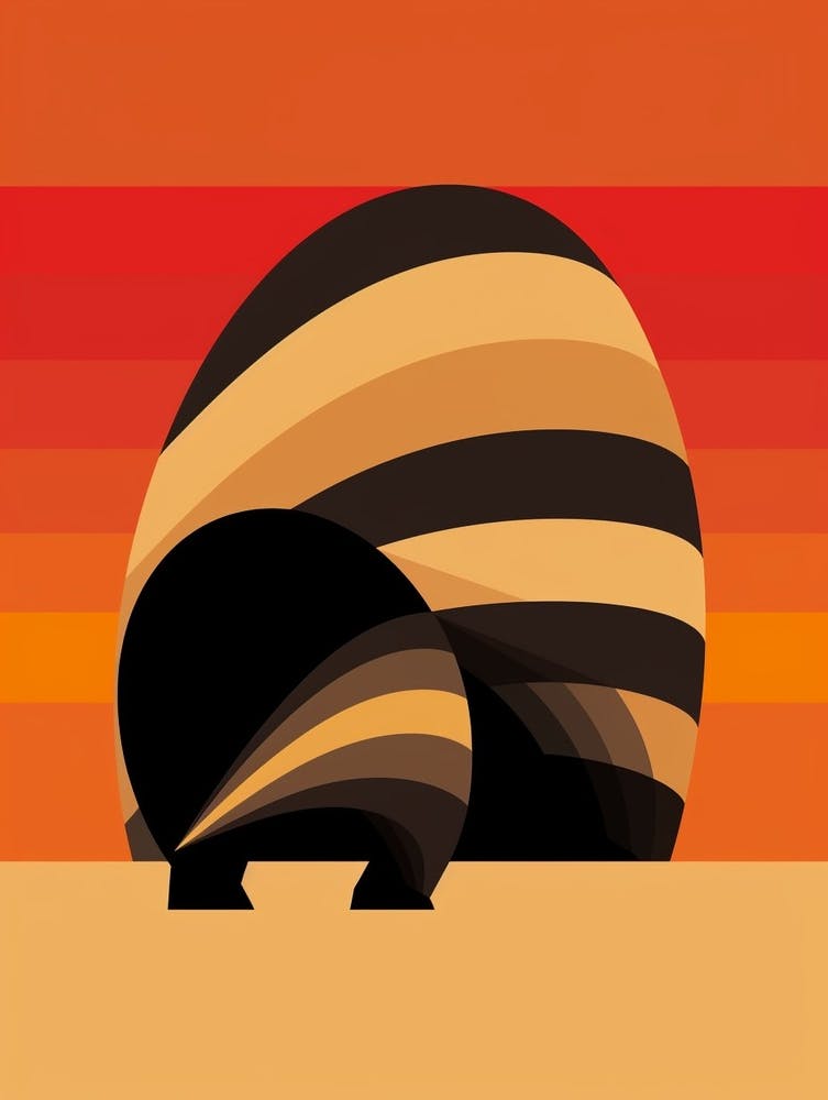 Armadillo Minimalist Abstract 2