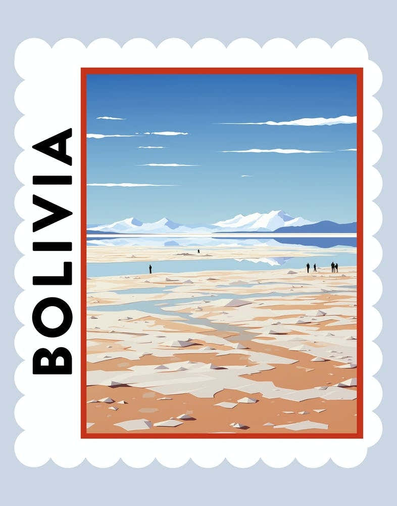 Bolivia 4 Travel Stamp Poster