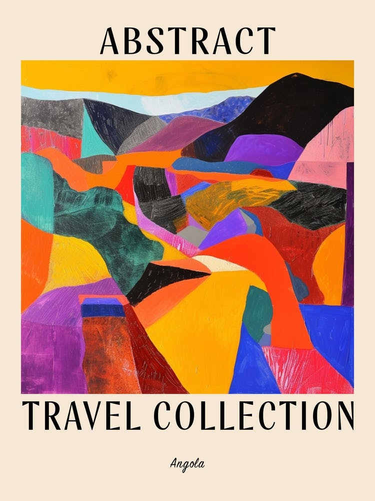 Abstract Travel Collection Poster Angola 3