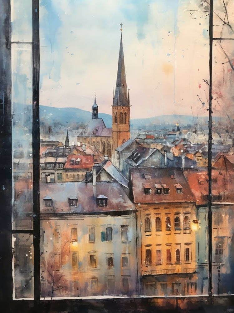 Winter Cityscape Zurich Switzerland 2