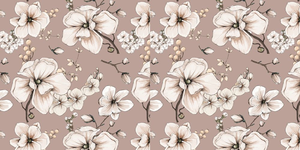 Modern Blush Magnolia Blossoms