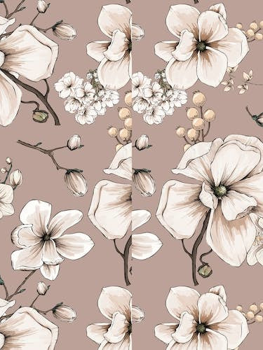 Modern Blush Magnolia Blossoms