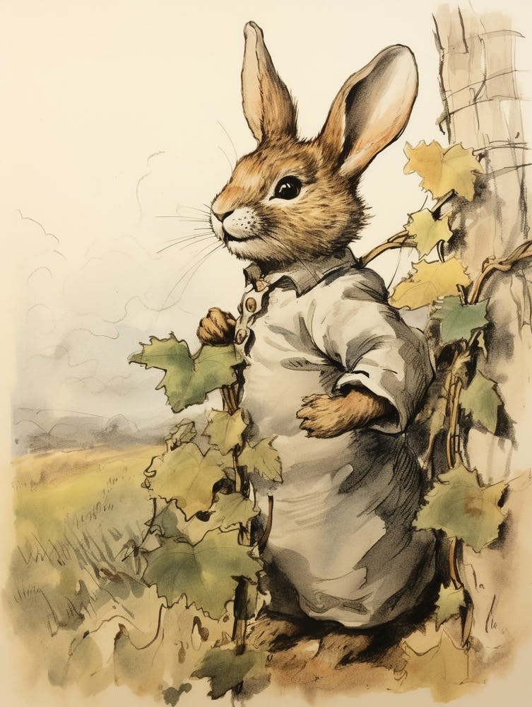 Storybook Animal Watercolour Rabbit 5