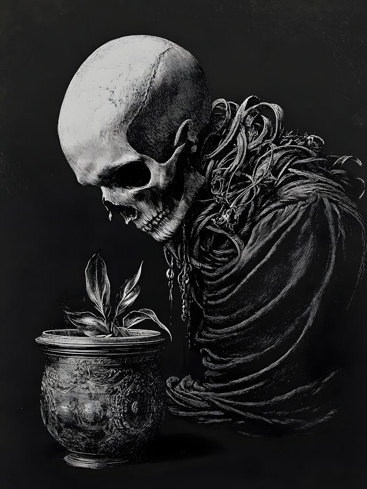 Skeleton In A Pot