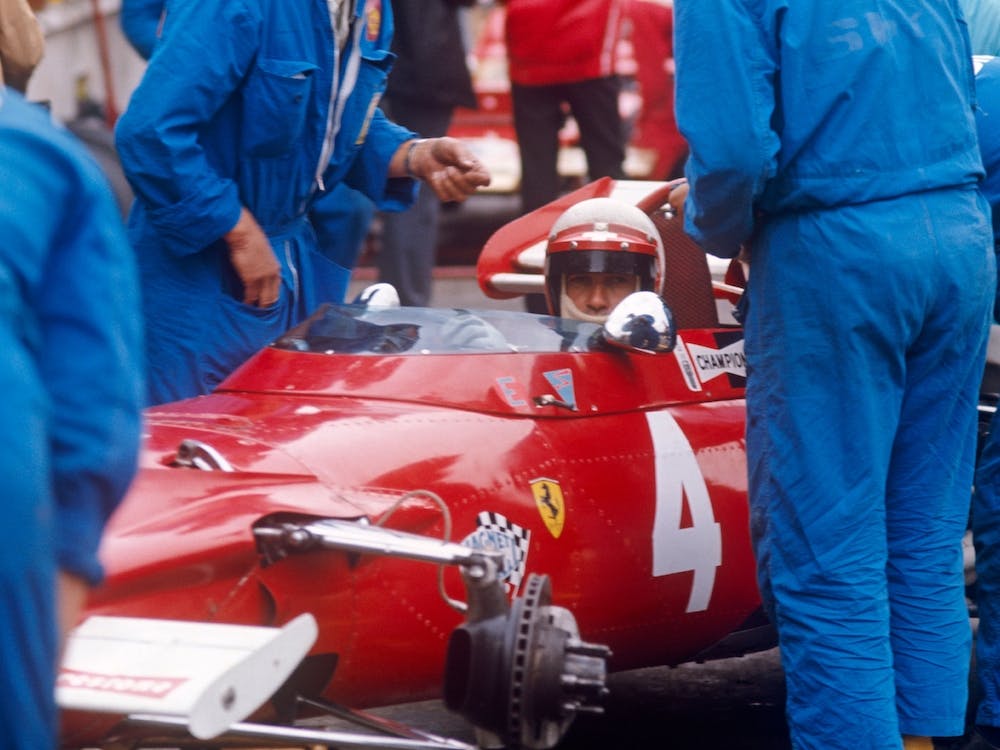 Clay Regazzoni In His Ferrari