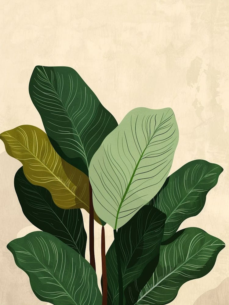 Calathea Plant Minimalist Illustration 4