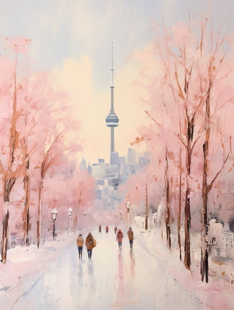 Verträumtes Wintergemälde Toronto Kanada 2
