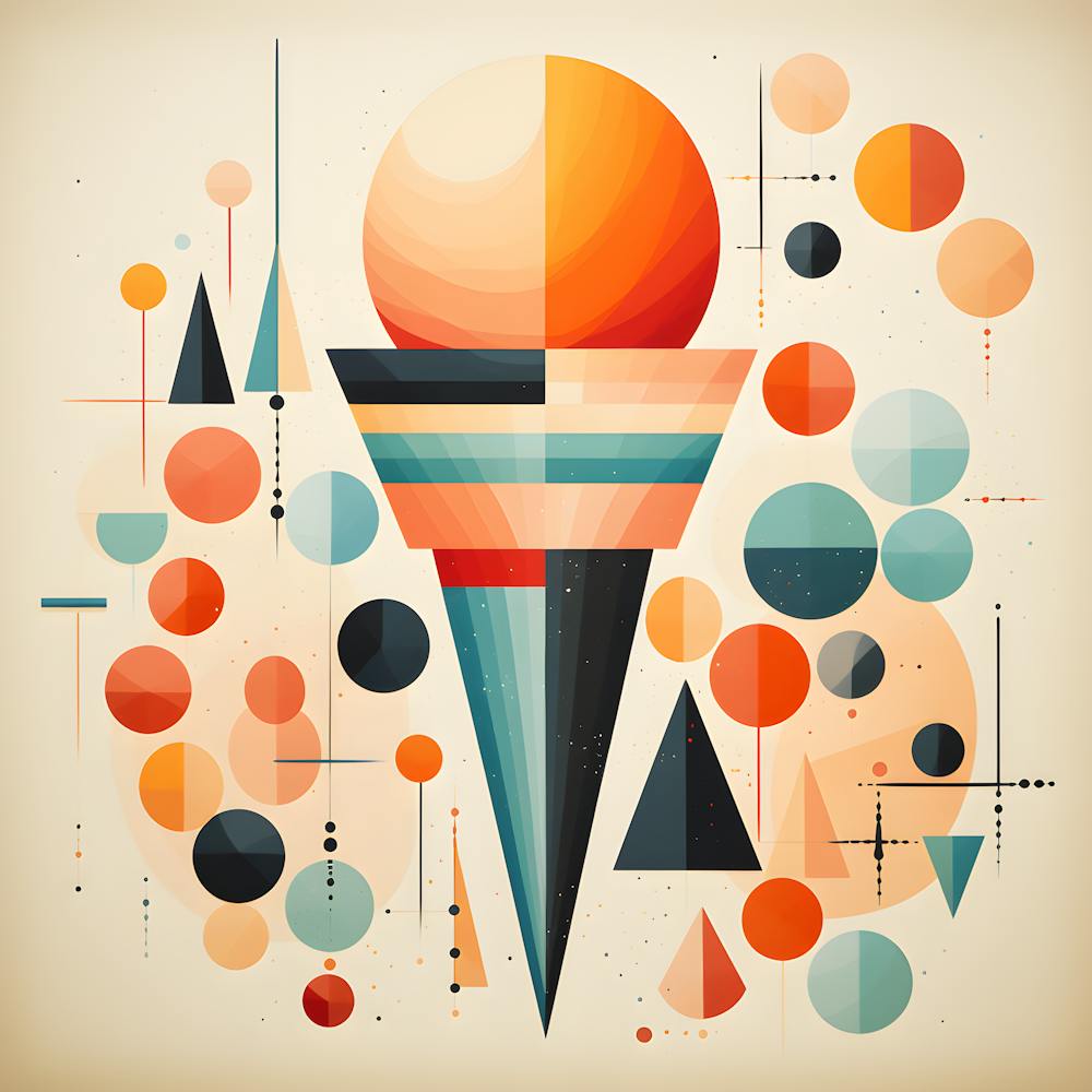 Playful Cream Pop Abstract Dessert