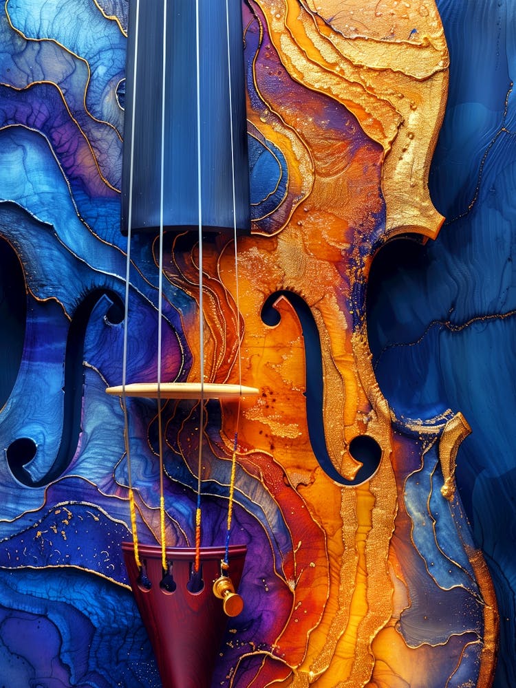 Peinture Violon - Art Musical