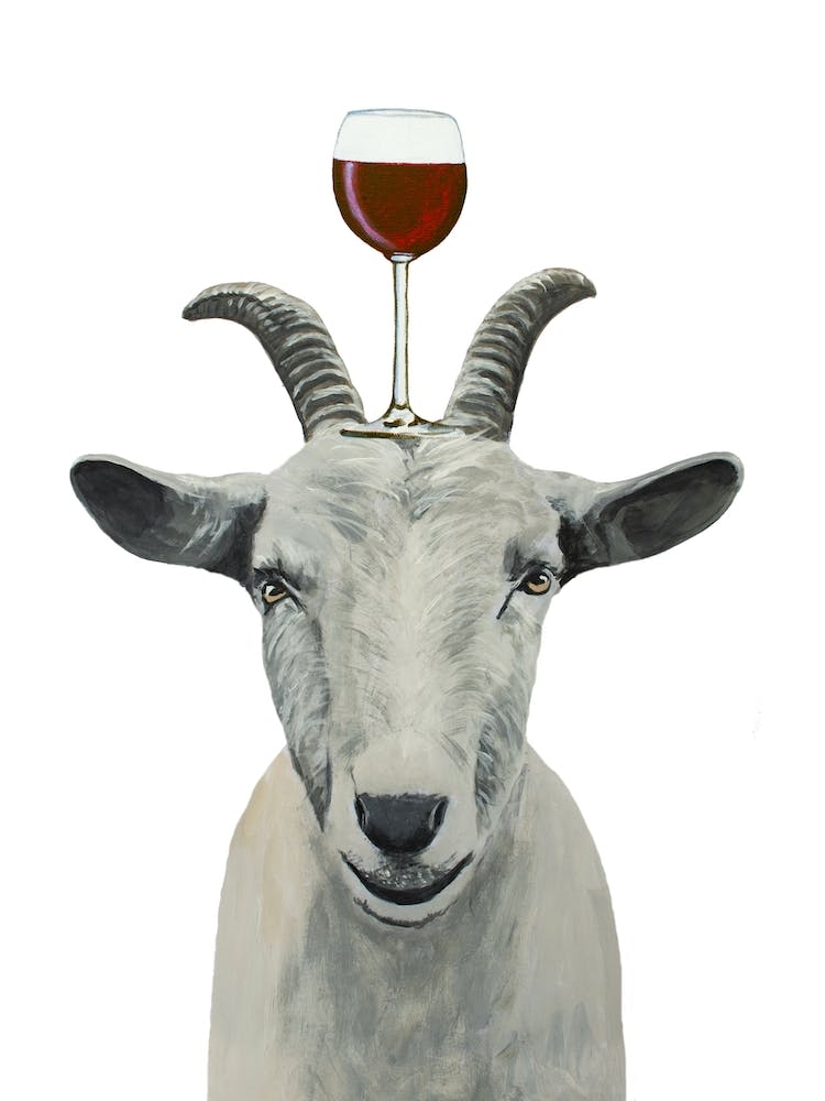 Goat With Wineglass