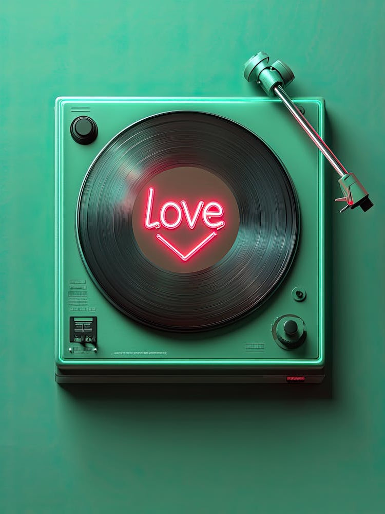 Neon Groove Vinyl Poster